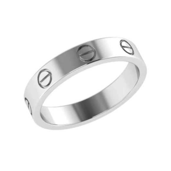 Boutique Jewelry - LUXURY SILVER SCREW RING LOVE BAND RING